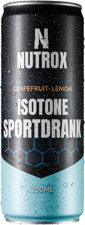 Blikje Nutrox Isotone Sportdrank, grapefruit-lemon, 250 ml